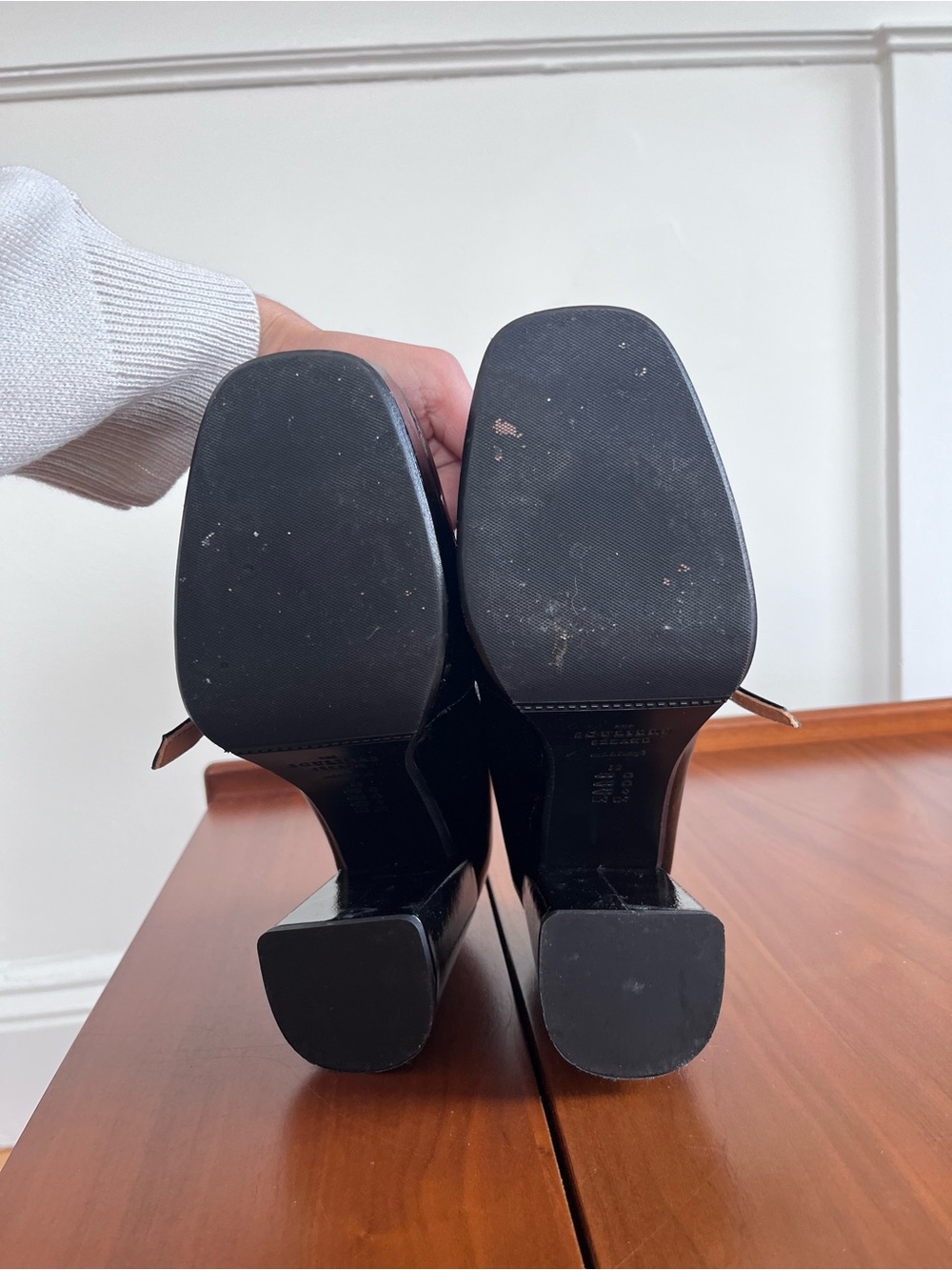 Sezane Georgia High Mary Jane Heels - Black Patent - size 38 U.S. 7 - Picture 6 of 7